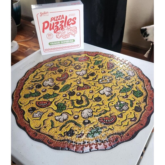 Pizza Puzzles Veggie Supreme 550 Pieces 20 Different Toppings Stellar Factory - Picture 5 of 6